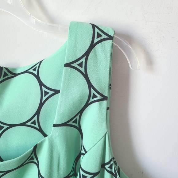 Dress Barn Mint Green Circle Print Sleeveless Sheath Dress Size 20W - Picture 3 of 10